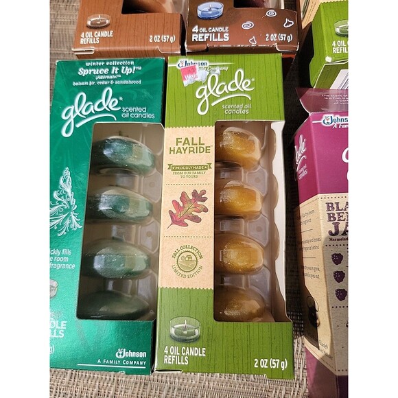 Glade Scented Oil Candles Assorted 4 Open 4 Sealed Discontinued - Picture 3 of 16